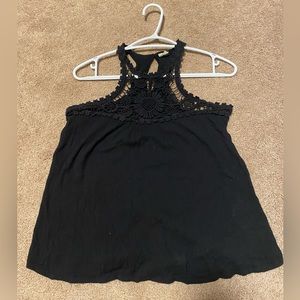 Black Tank with Lace Detail